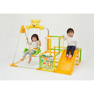 くまのプーさんおりたたみキッズパークEX プラス ワールド 野中製作所(ジム すべり台 ブランコ 鉄棒)【ラッピング不可商品】【送料無料 沖縄・一部地域を除く】